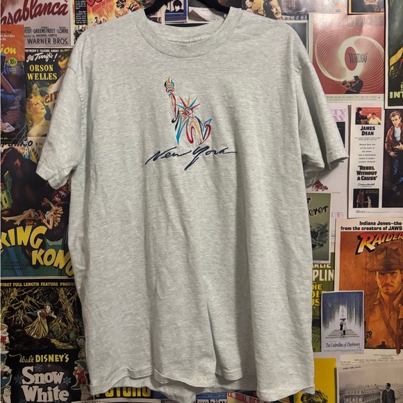 Fruit of the Loom Gray New York Graphic Tee - Picture 1 of 2